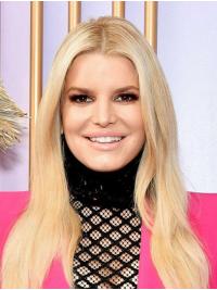 Long Straight Wig Soft Straight 20" Lace Front Blonde Synthetic Jessica Simpson Wigs