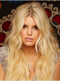Long Wavy Wigs Exquisite Wavy 24" Lace Front Blonde Synthetic Jessica Simpson Wigs