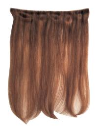 Convenient Straight Auburn Human Hair Wig Extension