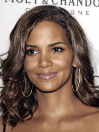 Long Wigs Human Hair Celebrity Lace Wig Long 18 Inches Halle Berry Wigs