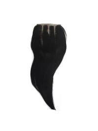 Black Straight 18 Inches Comfortable Lace Human Hair Closure