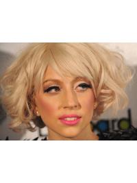 100 Human Hair Wigs Short Curly Wigs Curly Chin Length Remy Human Hair 11 Inches Great Lady Gaga Wigs