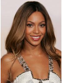 Long Hair Human Hair Wigs Auburn Without Bangs Wavy 24" Beyonce Human Hair Wigs Remy Indian