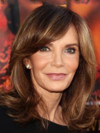 Shoulder Length Human Hair Wigs Lace Front Layered Remy Human Hair 14 Inches Comfortable Color Of Jaclyn Smith Hair