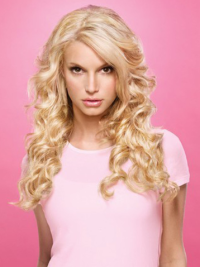 Long Brown Wig Human Hair Lace Front Blonde Remy Durable Jessica Simpson Human Hair