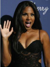 Long Wavy Synthetic Wigs Monofilament Without Bangs Wavy 18 Inches Modern Toni Braxton Style Wig