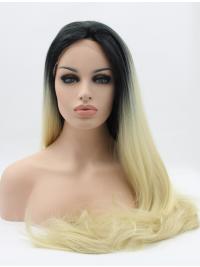 Long Straight Wig Best Suitable Synthetic Straight Without Bangs Lace Front Wig