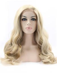Curly Long Wigs Curly Colorful Synthetic Wigs Lace Front Without Bangs