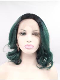 Curly Hair Synthetic Wigs Lace Front Wigs Realistic Hairline