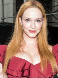 Long Straight Synthetic Wigs Lace Front Synthetic Blonde Long 20" Straight Christina Hendricks Wigs