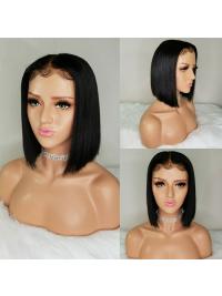 Human Hair Wigs With Baby Hair Pre Plucked Short Human Hair Bob Wigs For Women