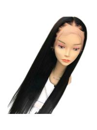 Brazilian Remy Hair Straight Wigs Pre Plucked With Baby Hair Natural Color