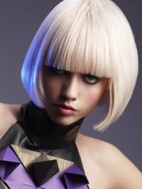 Soft Bob Wigs Bobs Synthetic Fashionable Lady Gradient Wig