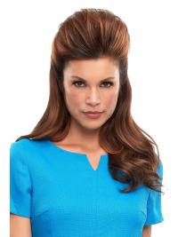 Straight Remy Human Hair 16"(As Picture) Brown Top This From