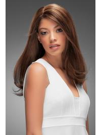Straight Remy Human Hair 18"(As Picture) Brown Part Topper From