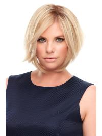 Straight Remy Human Hair 8"(As Picture) Blonde Part Topper From